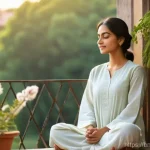 내면의 불안을 다루기 위한 심리적 방법 - **Prompt 1: Serene Morning Mindfulness on a Balcony**
    A peaceful scene of a young adult, of Beng...