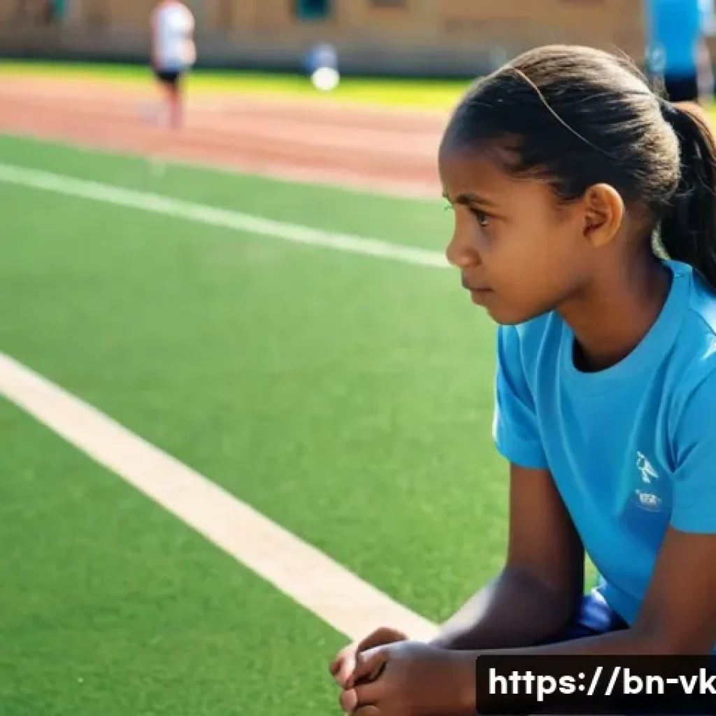 과거 경험이 현재에 미치는 영향 탐구 - **Childhood Sports Day: A Moment of Learning**
    A realistic photograph of a young child, approxim...